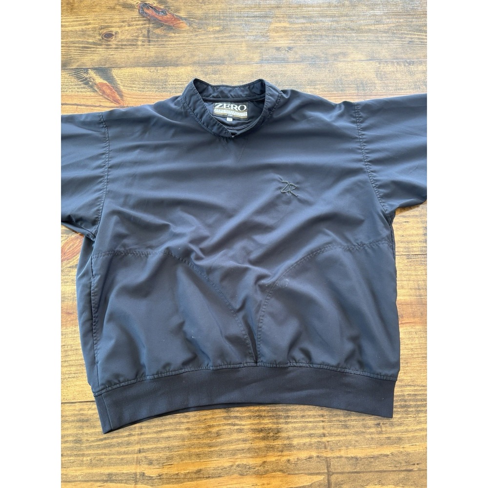 Zero Restriction Windbreaker Jacket Men's XL Black Golf Outerwear Snap Pullover
